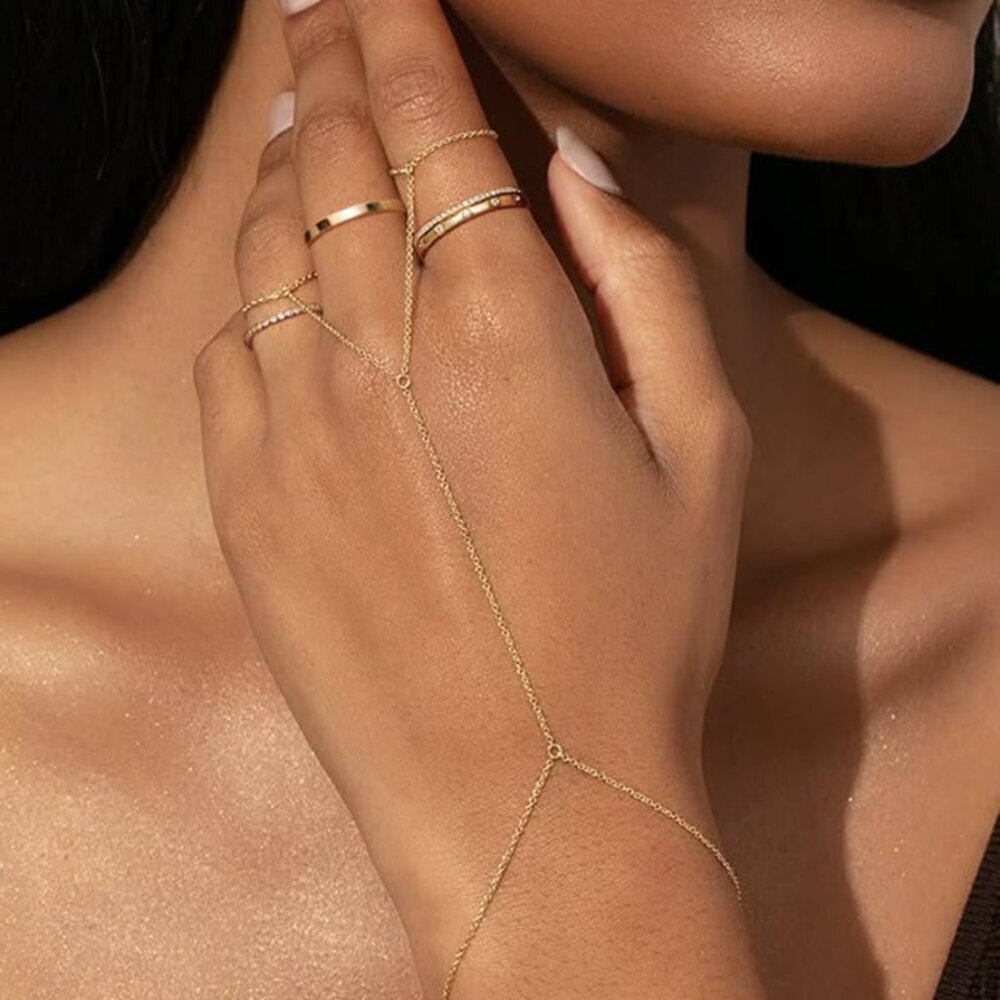 Dainty Gold Rings Set with Cubic Zirconia – Perfect for Stacking & Gifting - Picture 7 of 9